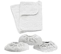 SPARES2GO Cotton Terry Cloth Hand Tool Covers & Pads Compatible with Karcher SC1 SC2 SC3 SC4 SC5 Premium Steam Cleaner (Pack of 5)
