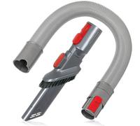Spares2Go Crevice Tool Brush Compatible With Dyson V7 V8 V10 Sv10 Sv11 Sv12 Replacement Short Compact + 2.4M Flexible Hose Extensi