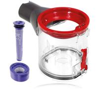 Spares2go Dirt Bin compatible with Dyson V8 Animal Absolute Total SV10 Vacuum Dust Container + Pre and Post Motor Filters
