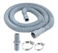 SPARES2GO Drain Hose Extension Kit Washing Machine Dishwasher Outlet Pipe | Long 2 Metres, 19mm / 28mm Diameter Connection Ends for Waste Water, Fits most models