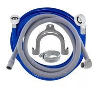 Spares2Go Drain Hose + Water Fill Pipe Angle Set Clip Washing Machine Dishwasher Universal