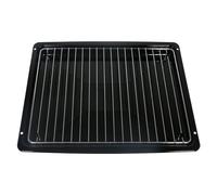 SPARES2GO Drip Pan Baking Tray Roasting Dish Compatible with Logik Oven (462mm x 372mm) + Rack Insert