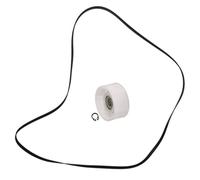 SPARES2GO Drive Belt + Tension Wheel for Siemens Tumble Dryer (1992 H7 Poly-Vee Type)