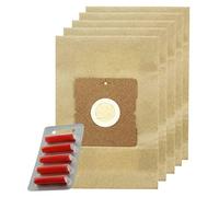SPARES2GO Dust Bags for AmazonBasics VCB43B1-70EUK Cylinder 3.0L Vacuum Cleaner (Pack of 5 + Fresheners)