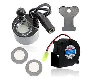 Spares2go Electric Heater Fan Unit compatible with Dimplex DC 24v + Optimyst Transducer + Discs x 2