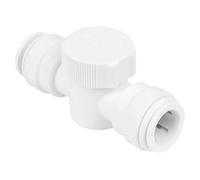 SPARES2GO Emergency Shut Off Tap 15mm Speed Push Fit Appliance Pipe 1/4 Turn Water Isolation Stop Valve