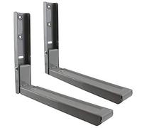 Spares2go Extendable Wall Mounting Brackets for Sharp Microwave (Grey/Silver)