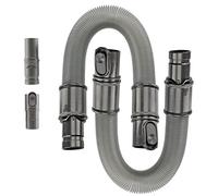 SPARES2GO Extension Hose Pipe + Adapters for All Main Models of Dyson Vacuum Cleaner (Pack of 2 Hoses, 2 Adapters)