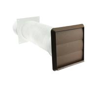 Spares2Go Exterior Wall Ducting Kit For Universal Cooker Hoods (Brown, 4" / 102mm)