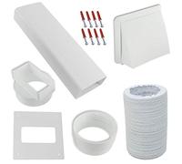 SPARES2GO Exterior Wall Venting Kit & Extension Hose for Indesit Tumble Dryers (White, 4" / 102mm)