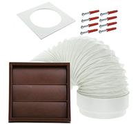 SPARES2GO Exterior Wall Venting Kit for Hoover Tumble Dryers (Brown, 4" / 102mm)
