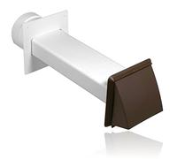 Spares2go External Wall Vent Cowl Kit for Beko Vented Tumble Dryers (Brown)