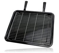 Extra Large Enamel Grill Tray & Rack for BOSCH Oven Cooker (370 x 440mm)