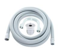 Spares2Go Extra Long Drain Hose + Seal Plug Kit Washing Machine Dishwasher Waste Pipe Extension Set (4M)