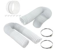 SPARES2GO Extra Long Hose Kit With Connection Ring for AMICA Tumble Dryer (4" / 100mm Diameter / 4 + 6M Hose)