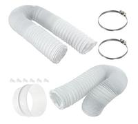 SPARES2GO Extra Long Hose Kit With Connection Ring for WHITE KNIGHT Tumble Dryer (4" / 100mm Diameter / 4 + 6M Hose)