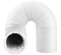 SPARES2GO Flexible Heat Insulated AC Vent Pipe Duct Hose for Electriq Air Conditioning Conditioner Units (6" x 3 Metres, White)