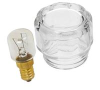 SPARES2GO Glass Lamp Lens Cover + 25w Light Bulb for Bosch Oven/Cooker - Fitment List A
