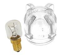 SPARES2GO Glass Lamp Lens Cover + 25w Light Bulb for Neff Oven Cooker