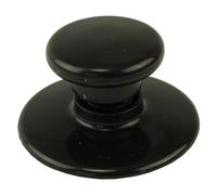 SPARES2GO Glass Lid Knob & Safety Skirt compatible with Morphy Richards 461002 460004 48720 48726 Slow Cookers (Black)