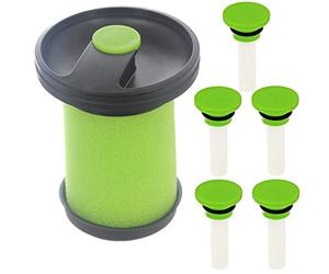 SPARES2GO Green Washable Filter for Gtech Multi MK2 K9 ATF011 ATF037 Cordless Vacuum Cleaner (+ 6 Freshener Cartridges)