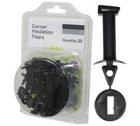 Spares2Go Greenhouse Corner Insulation Shading Fixers Pvc Bubble Wrap Plastic Frame Clips (Pack Of 20)