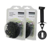 Spares2Go Greenhouse Corner Insulation Shading Fixers Pvc Bubble Wrap Plastic Frame Clips (Pack Of 40)