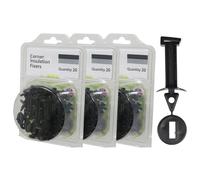 Spares2Go Greenhouse Corner Insulation Shading Fixers Pvc Bubble Wrap Plastic Frame Clips (Pack Of 60)