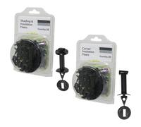 Spares2Go Greenhouse Insulation Fixers Kit Corner + Frame Shading Bubble Wrap Pvc Plastic Clips (Pack Of 40)