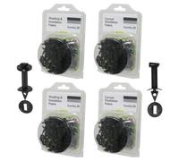 Spares2Go Greenhouse Insulation Fixers Kit Corner + Frame Shading Bubble Wrap Pvc Plastic Clips (Pack Of 80)