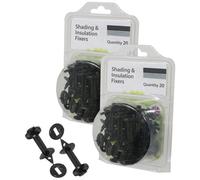 Spares2Go Greenhouse Insulation Shading Fixers Bubble Wrap Pvc Plastic Frame Clips (Pack Of 40)