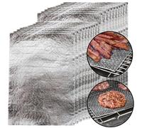 SPARES2GO Grill Pan & Oven Tray Protective Fat & Grease Absorbant Foil Pads (Pack of 20)