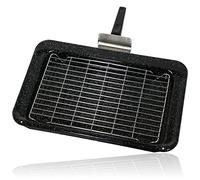 SPARES2GO Grill Pan Tray Rack & Handle for Rangemaster Oven Cookers 445mm | Complete Replacement Set, Long Life Vitreous Enamelled Non-Stick and Scratch Resistant Coating,