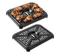 Spares2Go Grill Plate Crisper Trays For Ninja Af400Uk Dz400Uk Dz401 Dz550 Foodi Max 9.5L 10Qt Air Fryer (Pack Of 2)