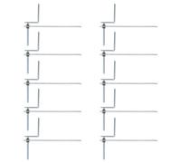 Spares2Go Gutter Rise & Fall Bracket Universal Galvanised Steel Adjustable Fascia Support Kit (Pack Of 10)