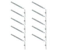 Spares2Go Gutter Side Rafter Bracket Universal Galvanised Steel Fascia Support Fixings (Pack Of 10, 300mm)