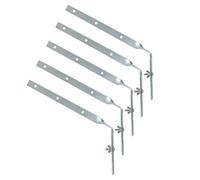 Spares2Go Gutter Side Rafter Bracket Universal Galvanised Steel Fascia Support Fixings (Pack Of 5, 300mm)