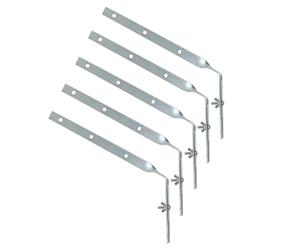 SPARES2GO Gutter Side Rafter Bracket Universal Galvanised Steel Fascia Support Fixings (Pack of 5, 300mm)