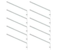 Spares2Go Gutter Top Rafter Bracket Universal Galvanised Steel Fascia Support Fixings (Pack Of 10, 300mm)