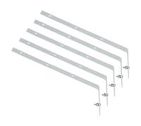 Spares2Go Gutter Top Rafter Bracket Universal Galvanised Steel Fascia Support Fixings (Pack Of 5, 300mm)