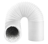 SPARES2GO Heat Insulated Flexible AC Vent Pipe Duct Hose for Klarstein Portable Air Conditioning Conditioner Unit (6" x 3 Metres, White)