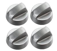 Spares2go Hob Control Knob Switch for Moffat Oven Cooker (Pack of 4, Silver)