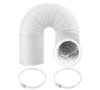 Hydroponics Vent Hose 4" x 2.5m PVC Aluminium Foil Insulated Duct Outlet Pipe + Clamp Clips