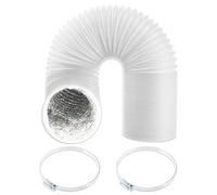 Spares2Go Insulated Vent Hose For Electriq Portable Air Conditioner Ac Extension Duct Pipe + Clips 3M 5" 125mm