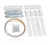 SPARES2GO Integrated Fridge Door Slide Mounting Bracket Fixing Kit for Montpellier with cupboard fixing brackets BEK4307640200 (pack of 4)