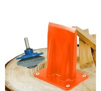 SPARES2GO Kindling Splitter Blade Sharpener Drill Attachment High Visibility Log Wood Chisel Wedge Kit