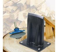 Kindling Splitter Blade Sharpener Drill Attachment Kit Log Wood Splitting Chisel Wedge Set (Large)