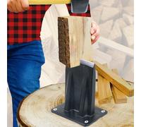Kindling Splitter Log Wedge Heavy Duty Wood Splitting Firewood Timber Mounted Axe Chisel (Large)