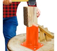 SPARES2GO Kindling Splitter Log Wedge High Visibility Wood Splitting Firewood Timber Mounted Axe Chisel