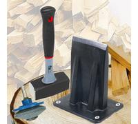 Spares2Go Kindling Splitter Lump Sledge Hammer Blade Sharpener Drill Attachment Kit Log Wood Splitting Chisel Set (Large)